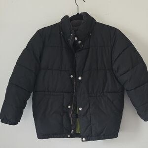 Gap Boys Husky Black Puffer Primaloft Jacket Boys Sz M